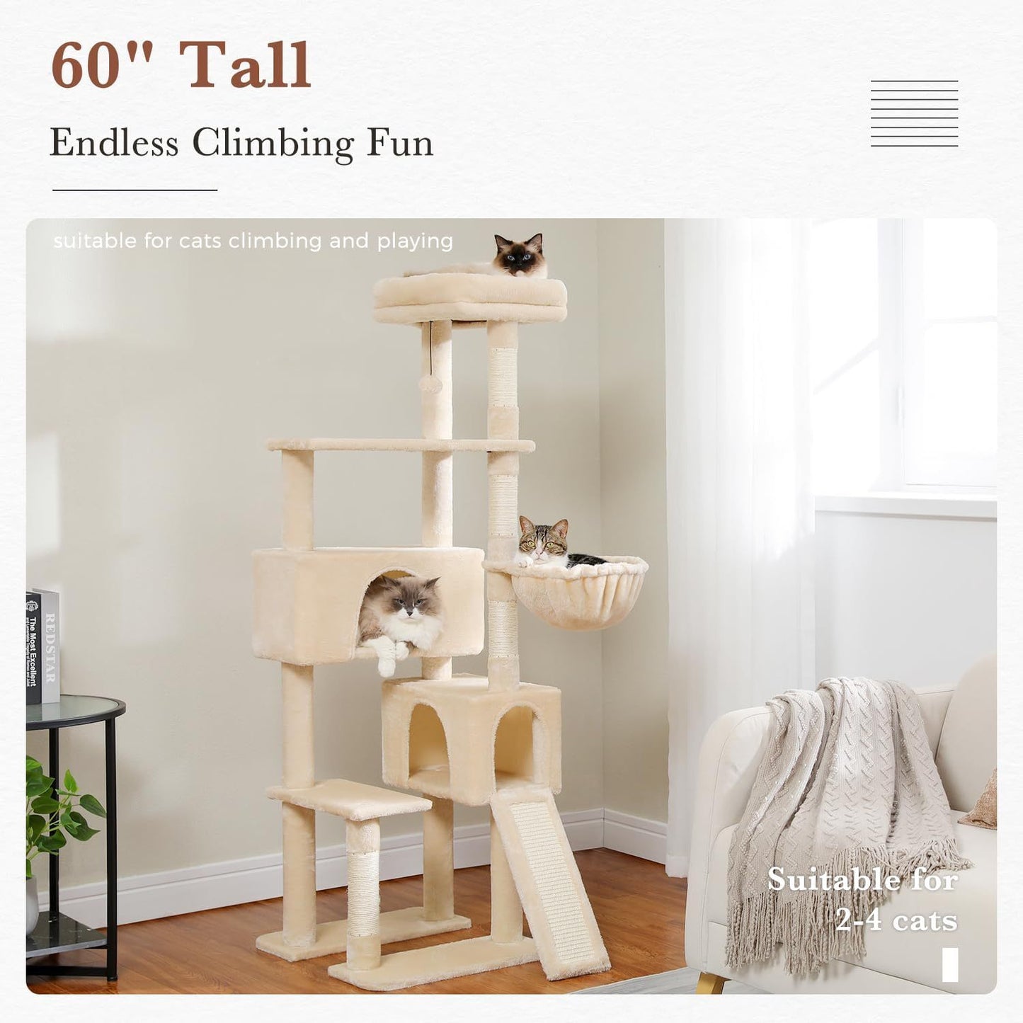 H88CM Cactus Cat Tree for Indoor Tower