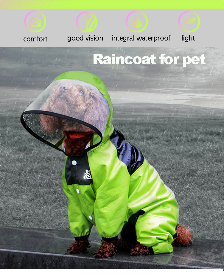 Dog reflective raincoat