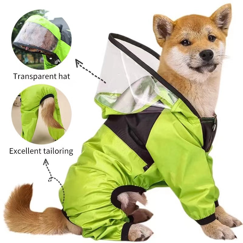 Dog reflective raincoat